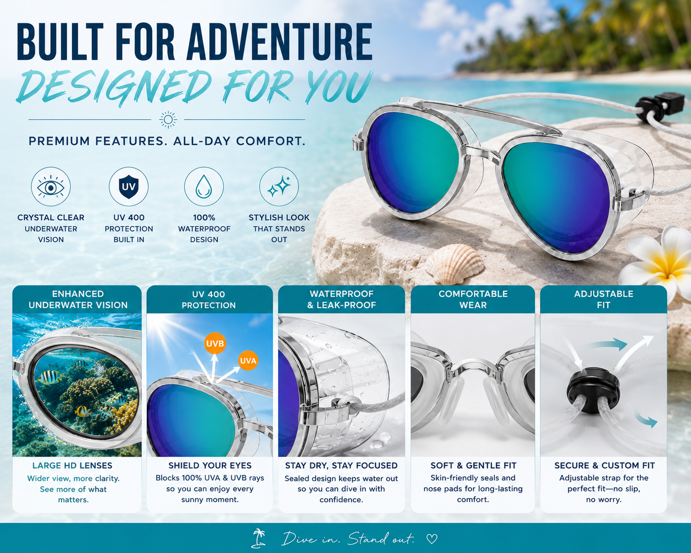 Water-Gloss Shade Wavy Lenses