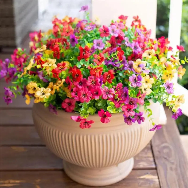 🍂Fall Artificial Flowers – UV-Resistant Colorful Bouquet for Home, Garden, Wedding & Party Decor