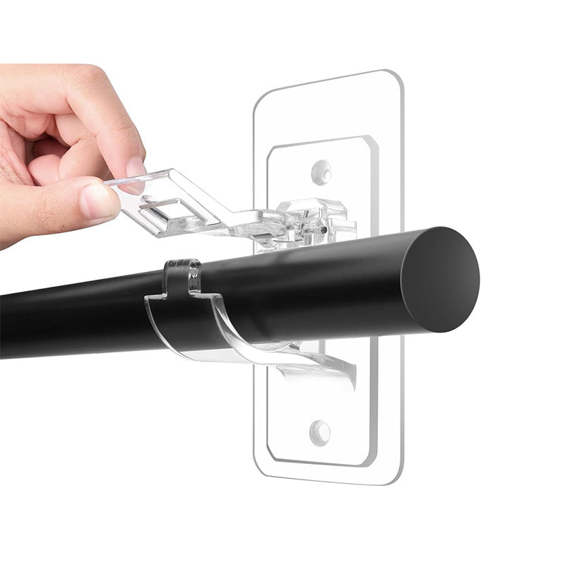 No-Drill Curtain Rod Brackets – Easy Peel & Stick, 4-Pack