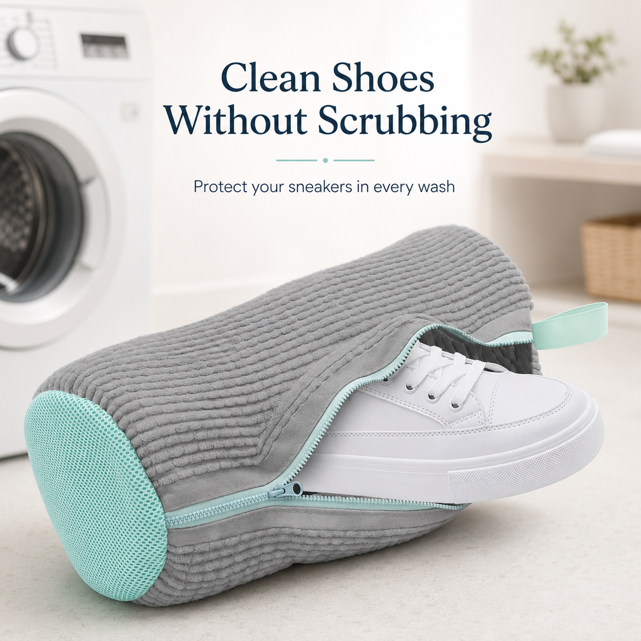 👟 No-Scrub Shoe Washing Bag – Clean & Protect Your Sneakers In The Washing Machine🔥