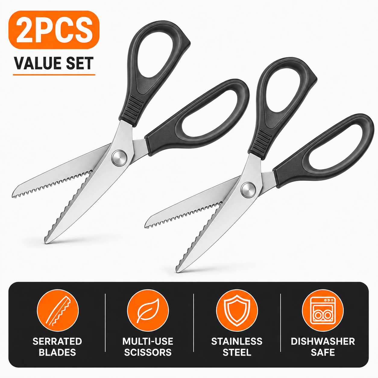 ✂️Professional Pinking Shears – Stainless Steel Zigzag Fabric Cutting Scissors✨🧵