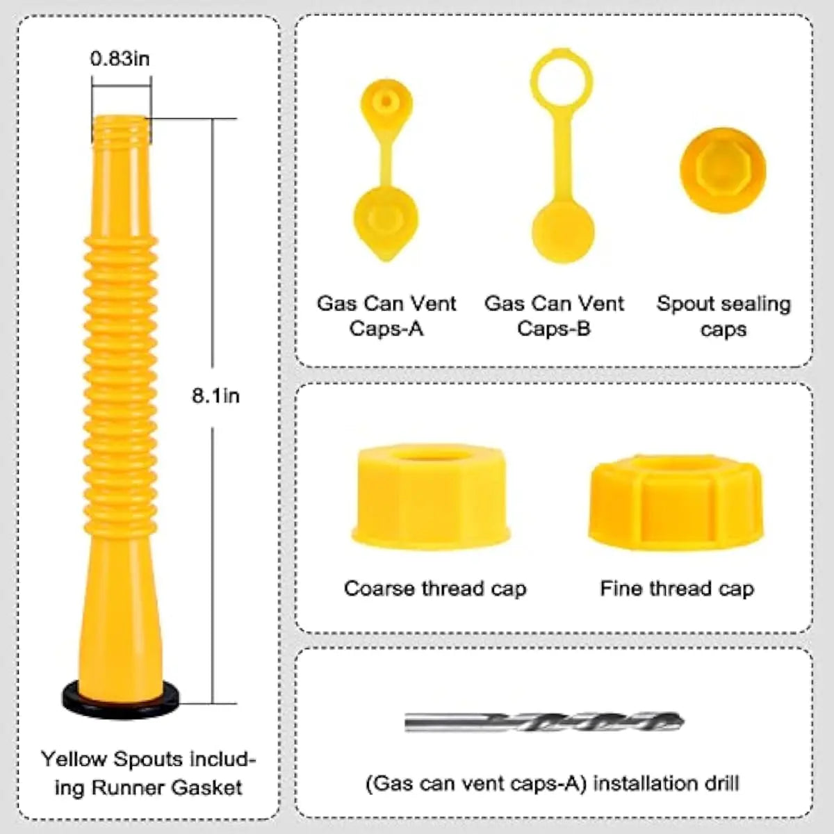 ⛽ Upgraded Gas Can Spout Replacement Kit | Stop Leaks & Pour Easier