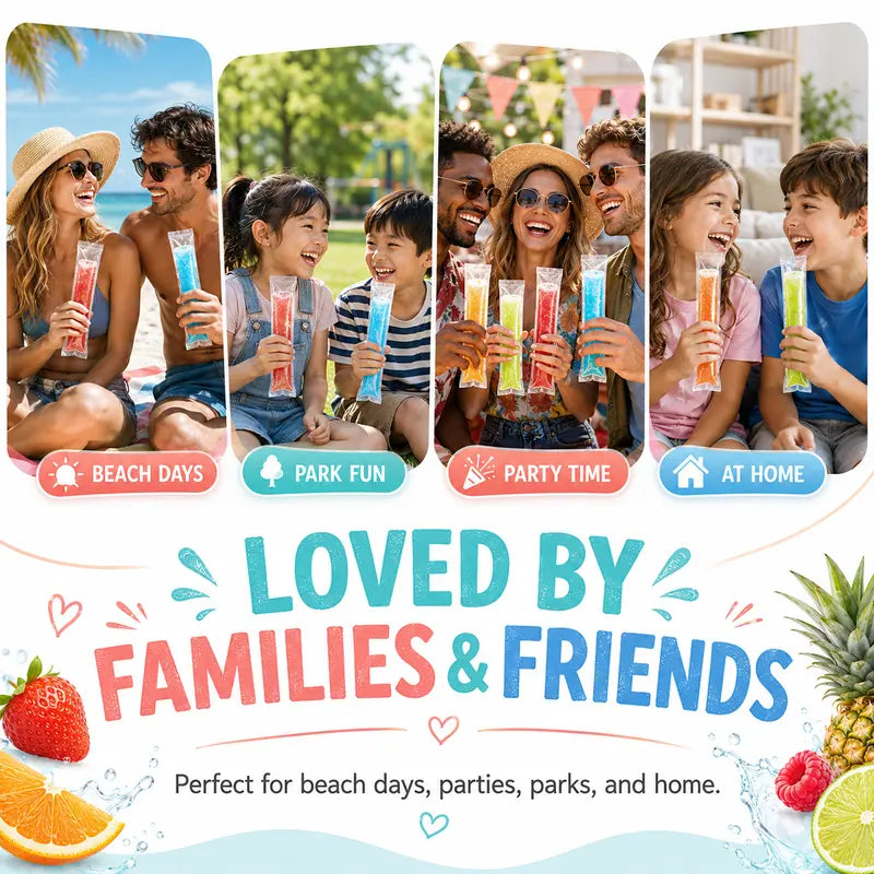 🍧 DIY Ice Pop Bags | Leak-Proof Frozen Treat Maker
