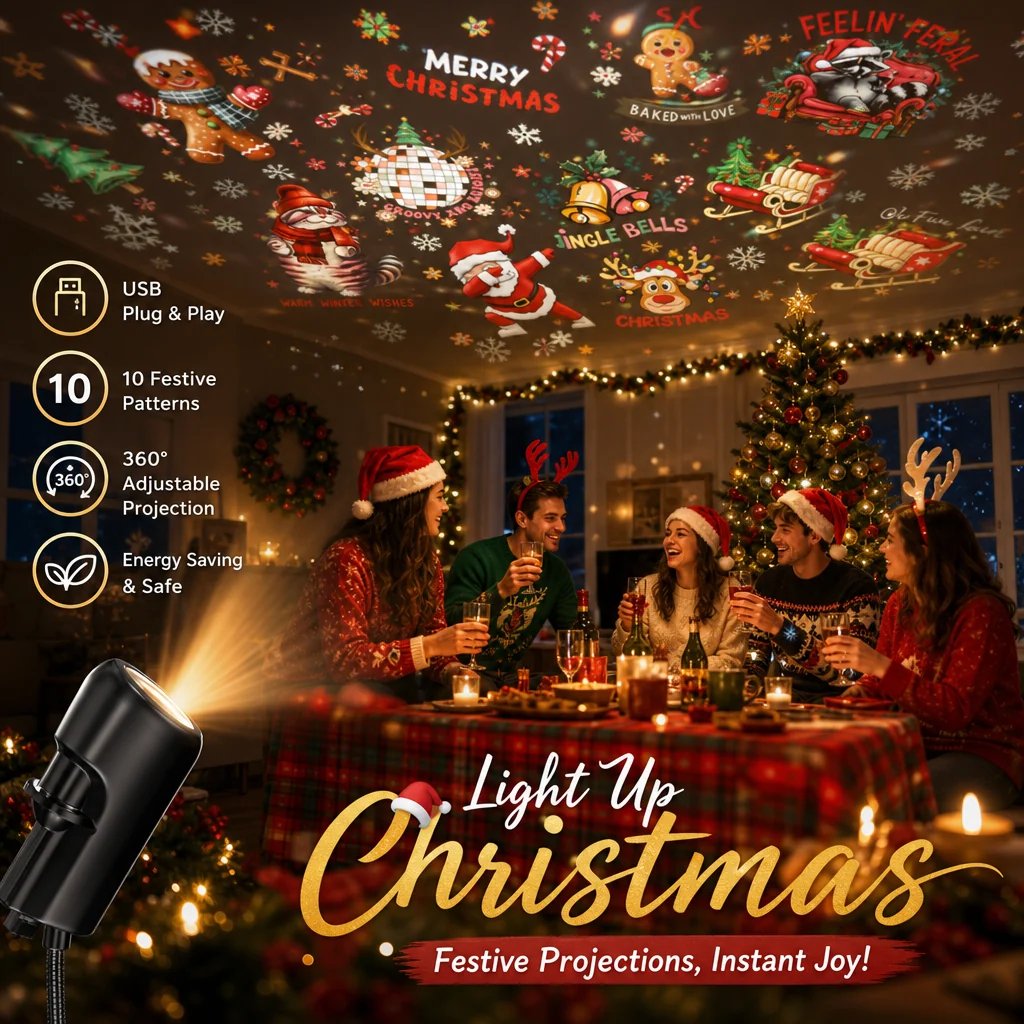 π Plug-&-Play HD Halloween Projector β 10-Disc Spooky Projection Set