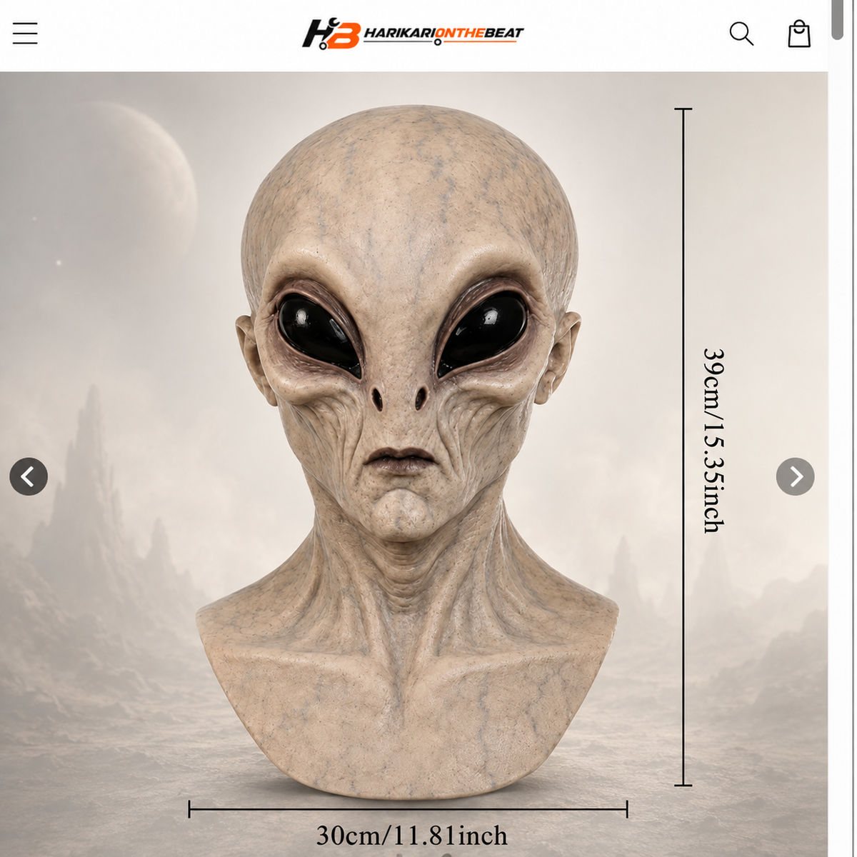 Ultra-Realistic Alien Silicone Mask β Adult Halloween Costume & Cosplay Prop