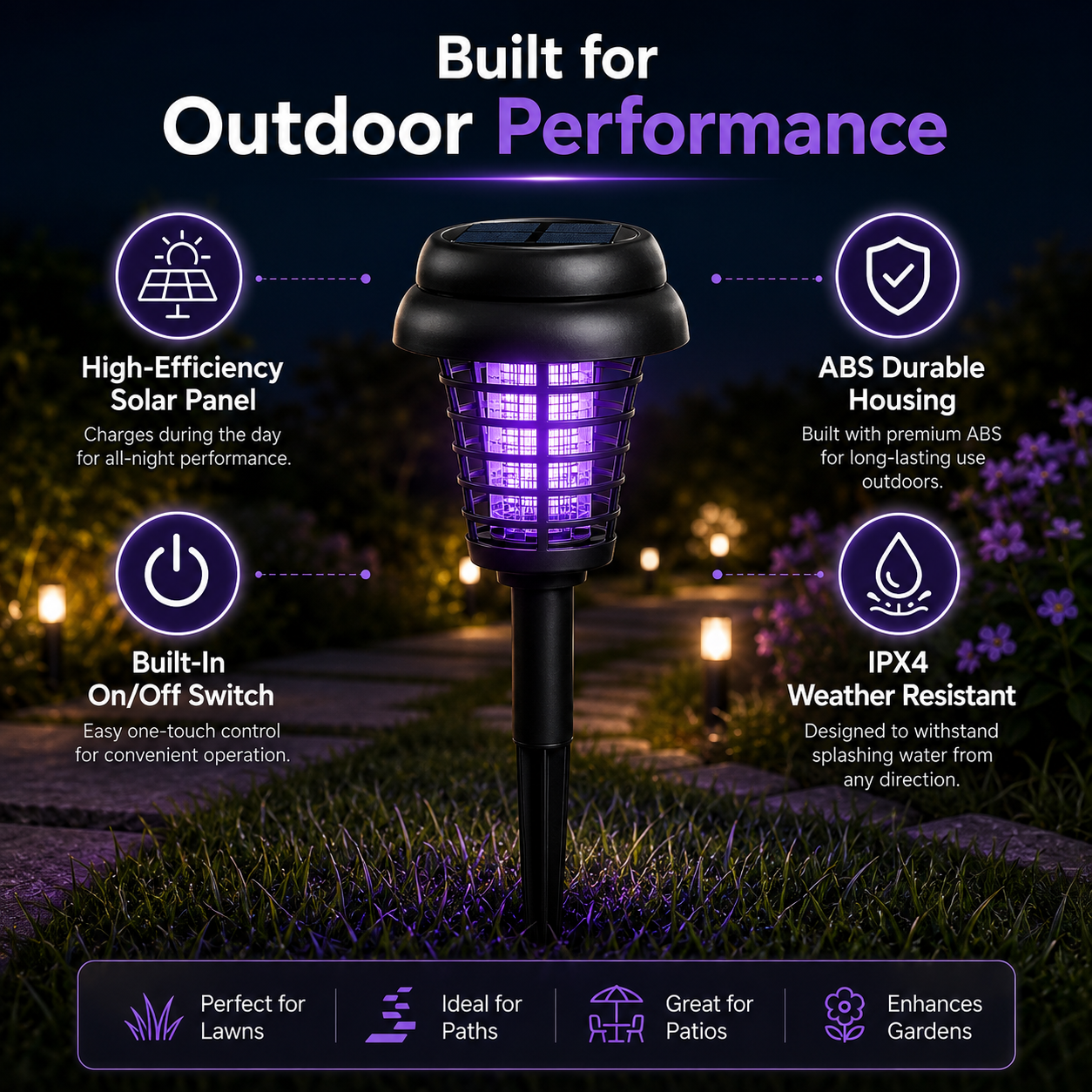π₯Solar Mosquito Zapper Light