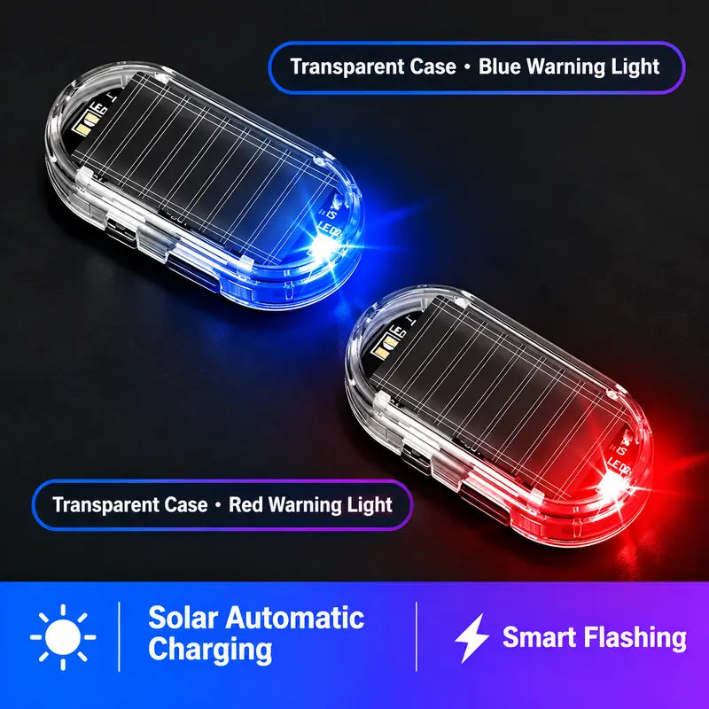 Solar Car Anti-Theft Warning Light – Motion-Sensing LED Security Deterrent, No Wiring Needed