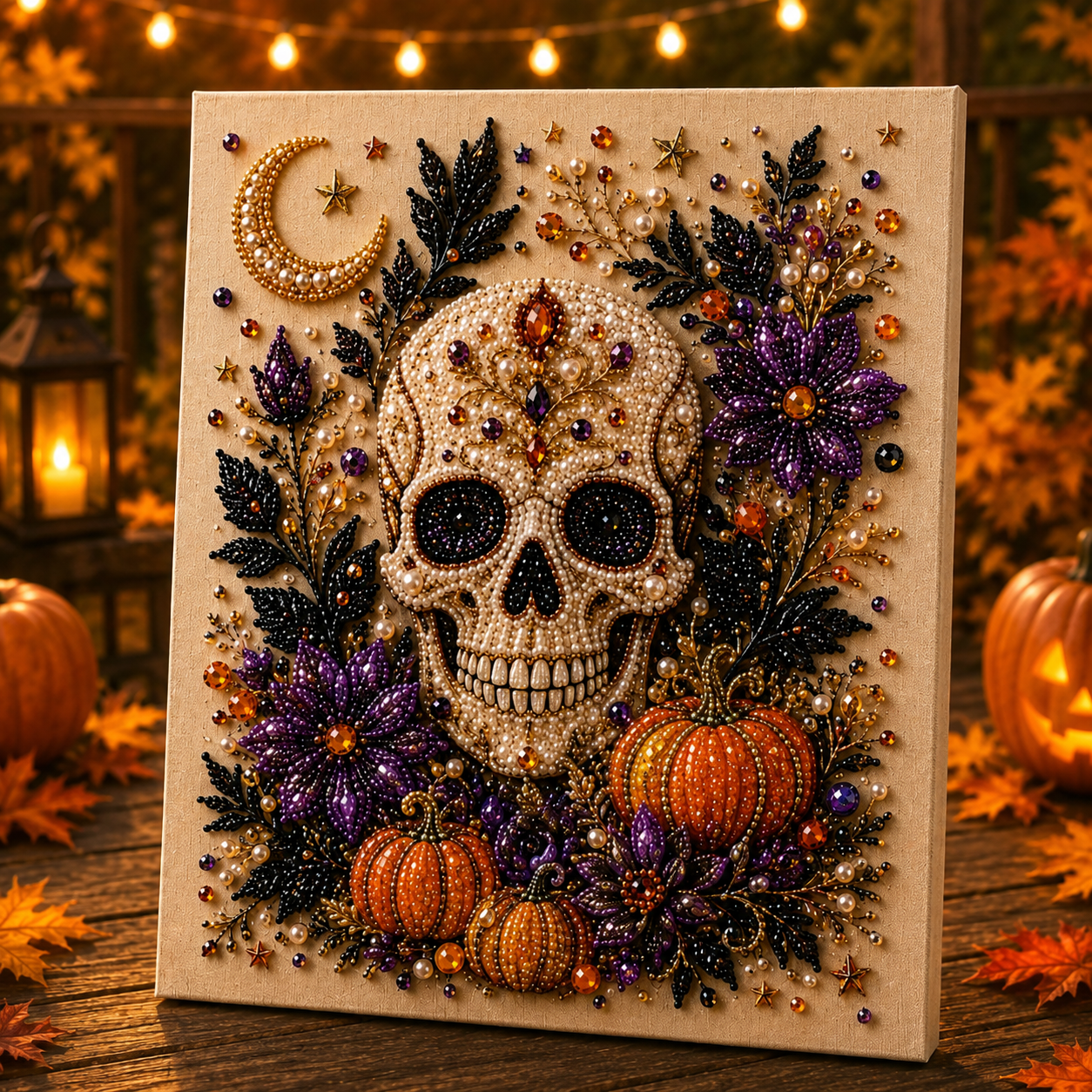 👻✨ Halloween Pearl Art DIY Kit – 3D Spooky Fall Craft & Home Decor🧙