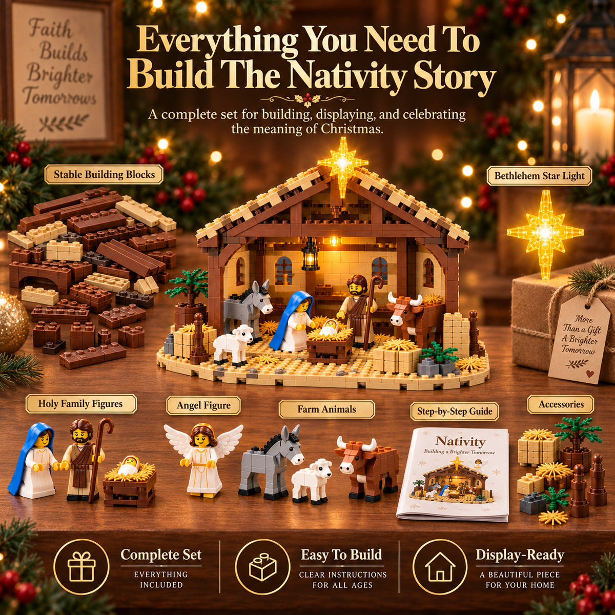 🔥Last Day 50% OFF-🌟The Nativity Story Building Block Set
