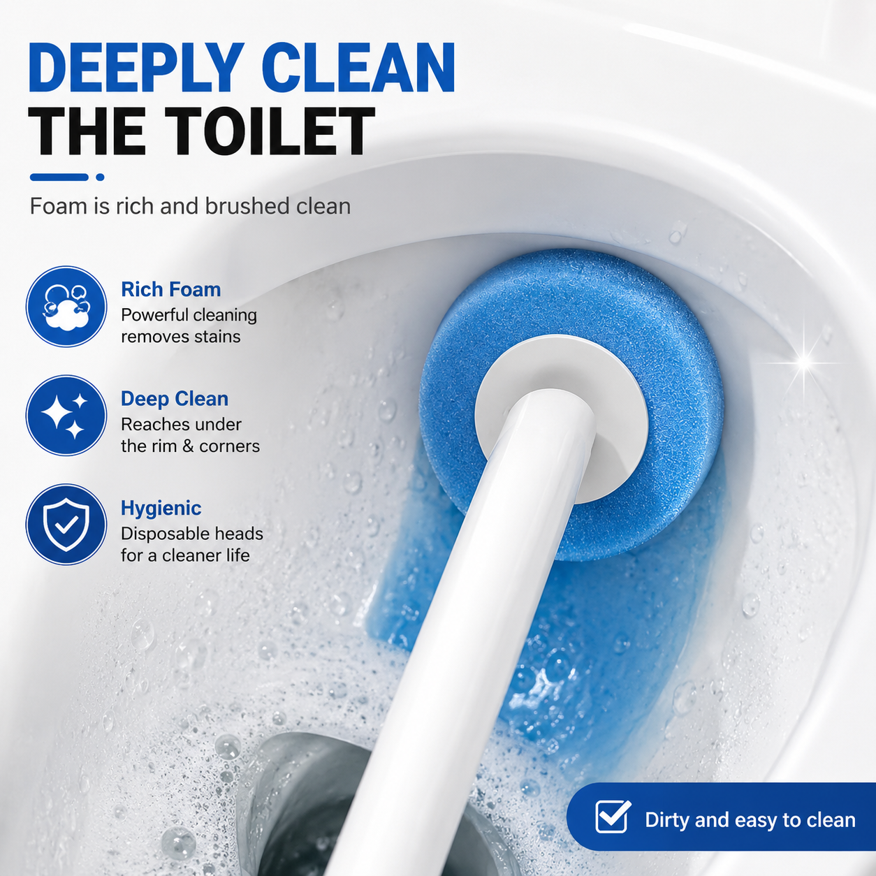 SOPAMI Disposable Toilet Brush Kit | No-Touch Toilet Cleaner.