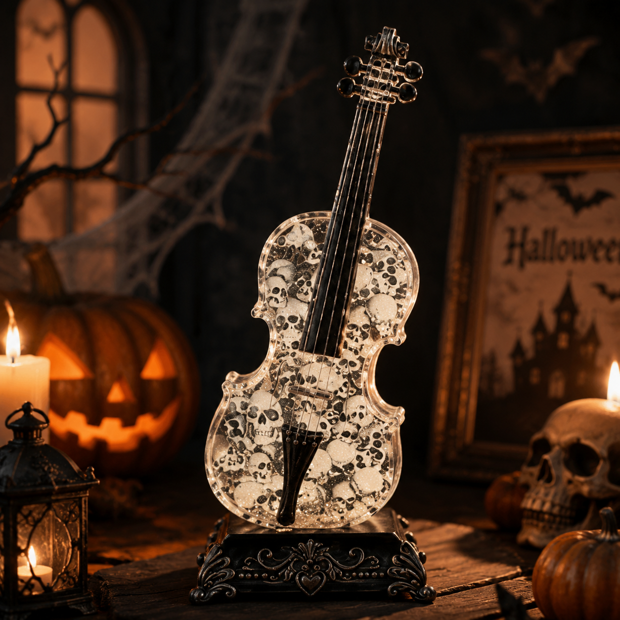 π» Crystal Violin Music Box β Bluetooth Speaker With Dream Light & Snow Effect