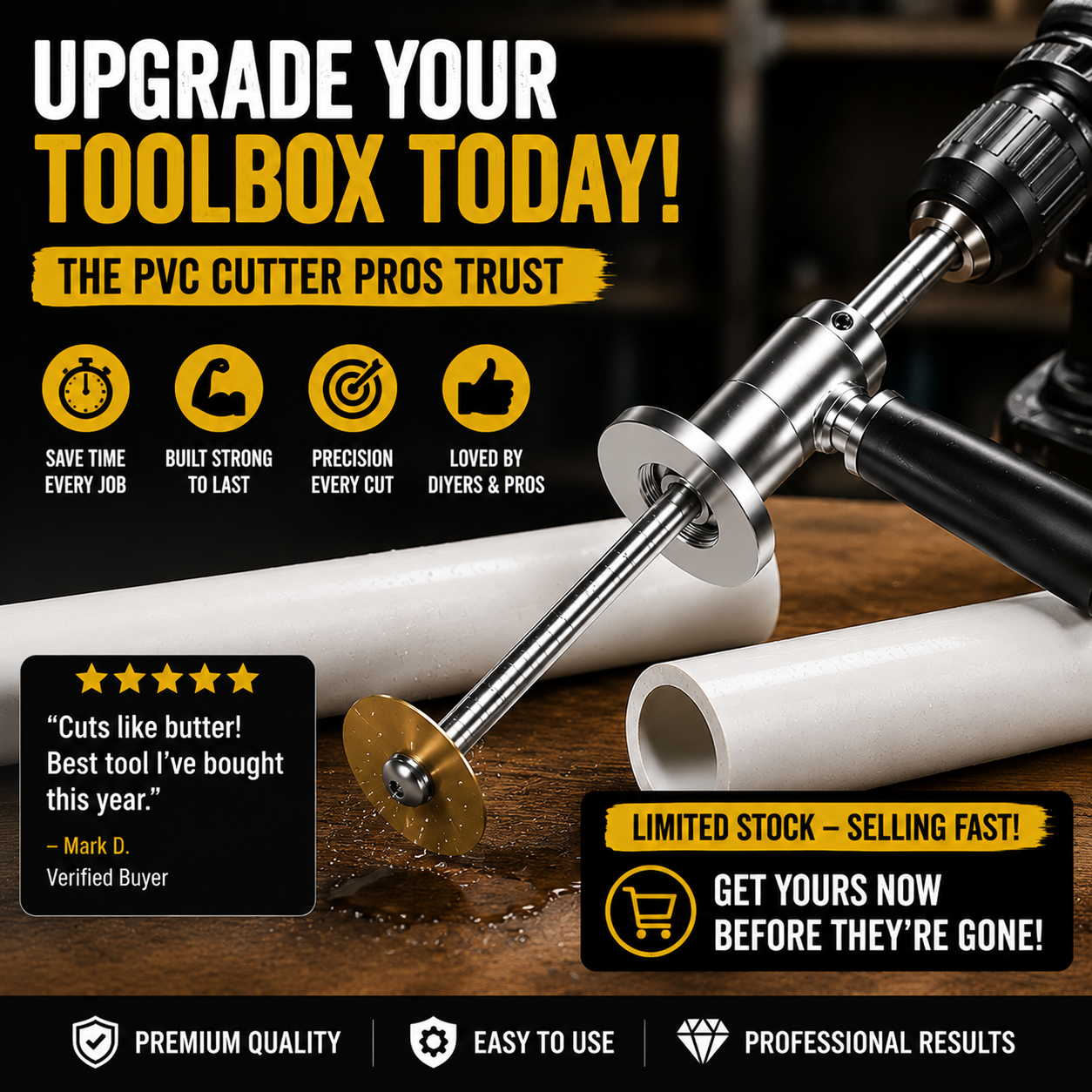 đ§ PVC Pipe Cutter Ratchet Tool â Heavy Duty Quick Cut Plumbing Tool for PVC, PPR & PE Pipes