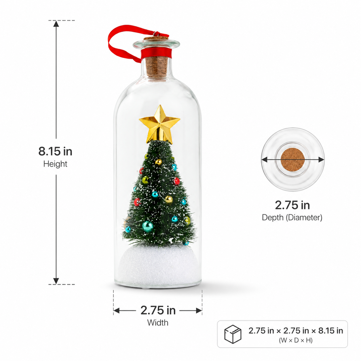 🎁Recordable Christmas Tree Message in a Bottle🎄✨
