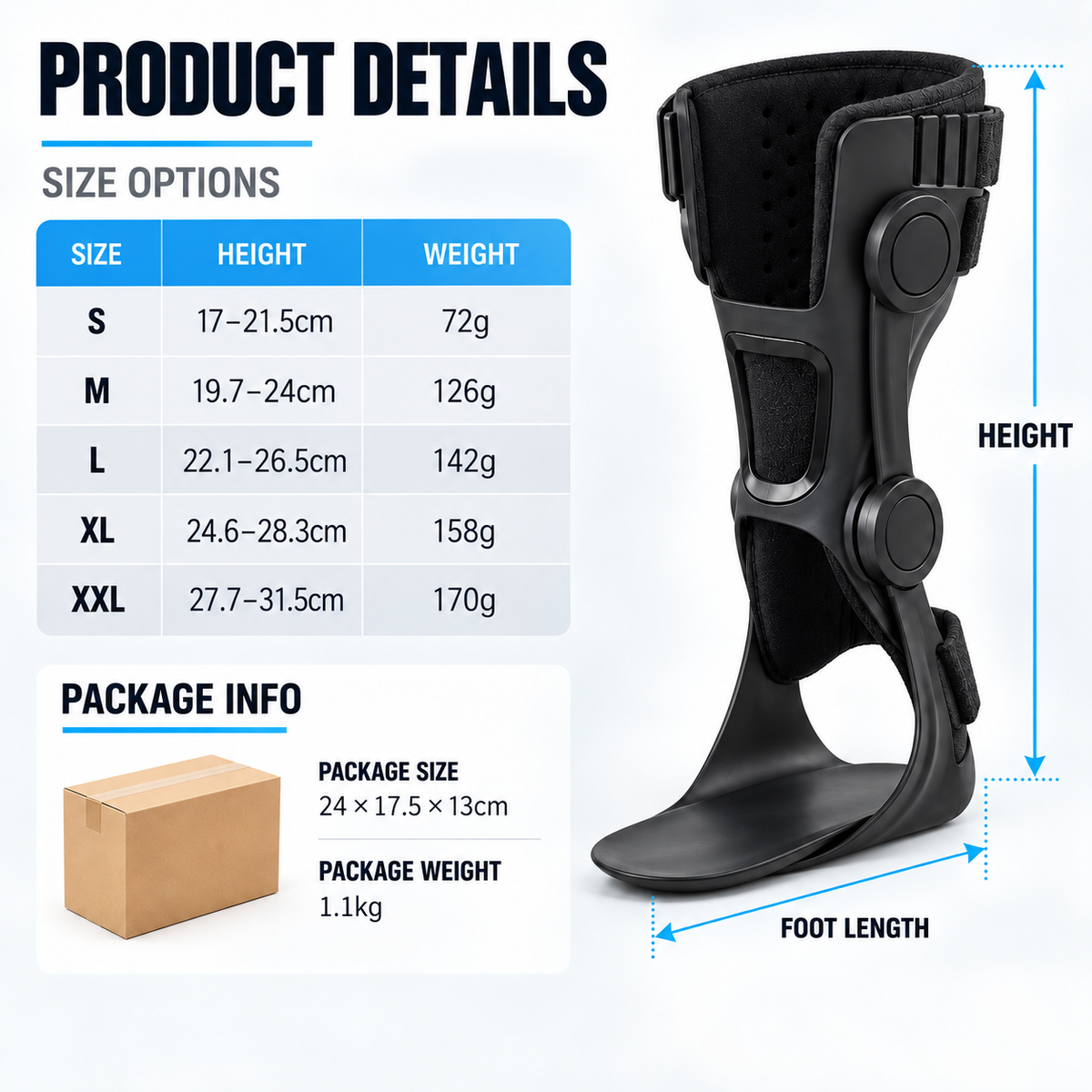 🦶 AFO Foot Drop Support Brace – Toe Lift Ankle Foot Support 🚶!!!