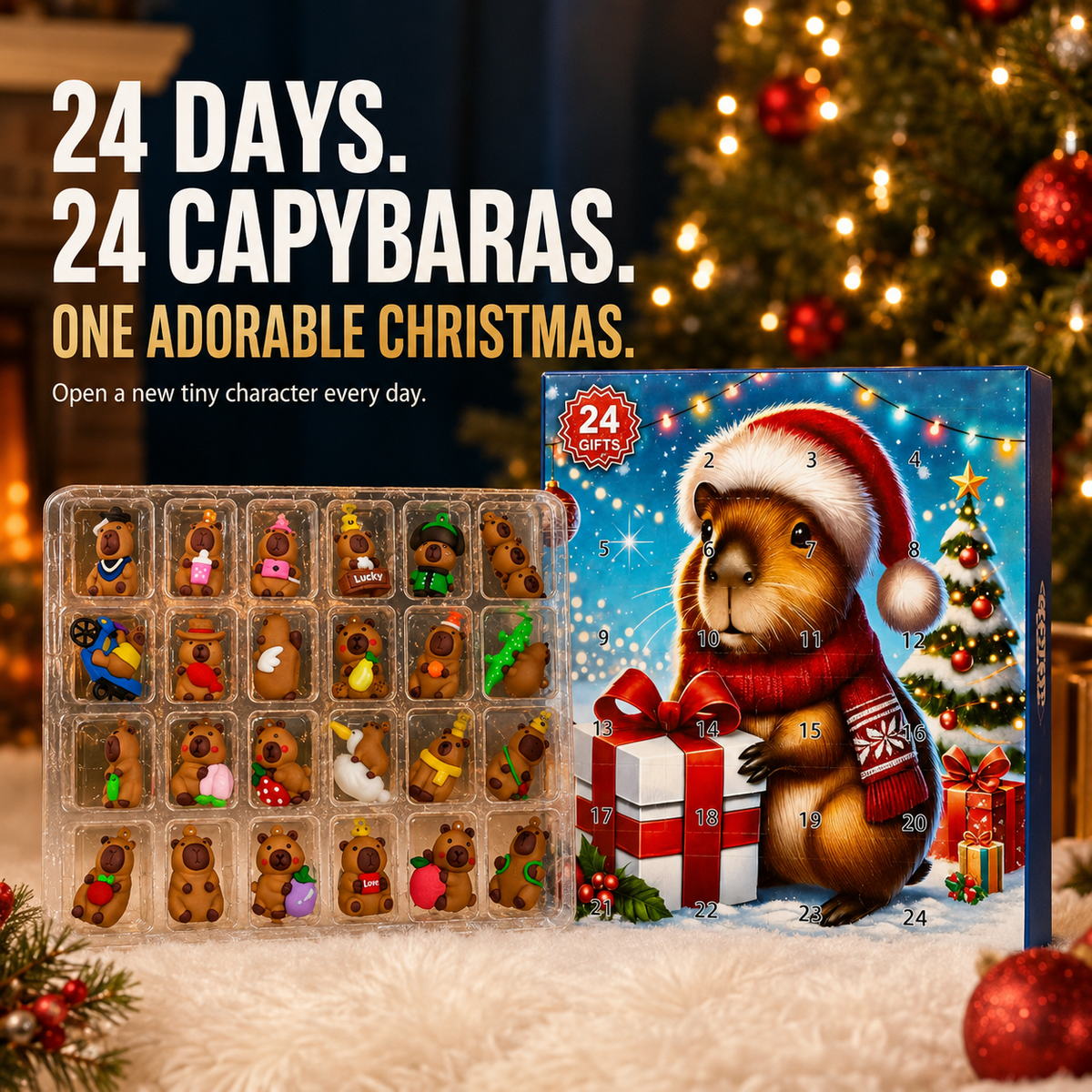 Capybara Christmas Advent Calendar โ 24 Days of Tiny Surprises ๐