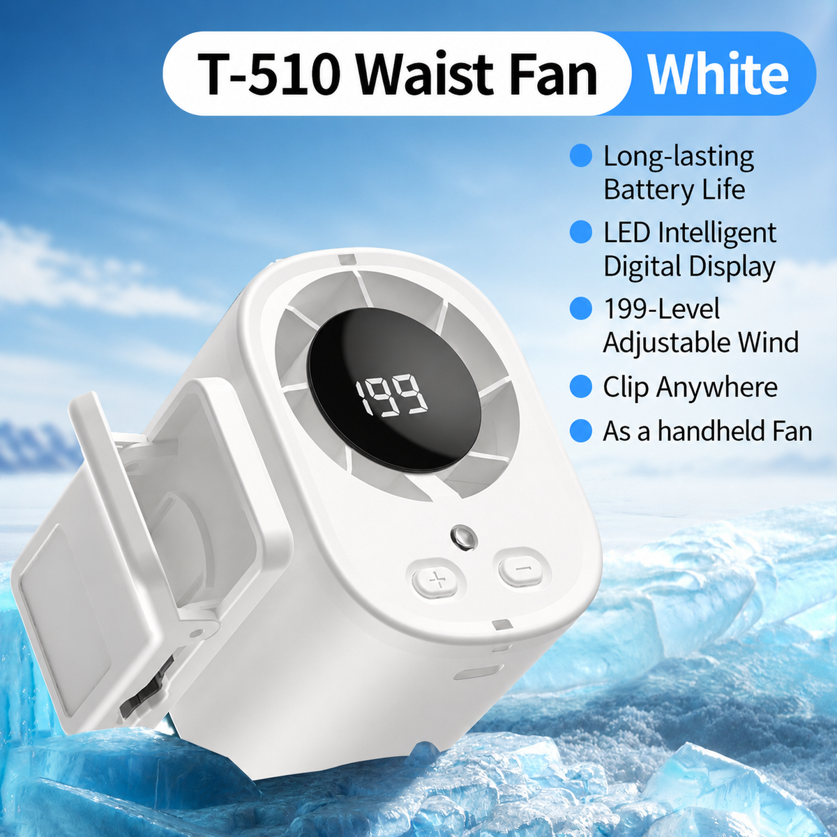 🔥2026 Car Clip On Fan with LED Display