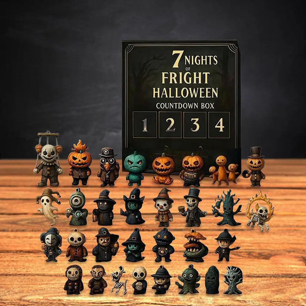 Halloween Countdown Box with Figurines - 31 Nights of Fright, Halloween Advent Calendar 2026 Gift Box