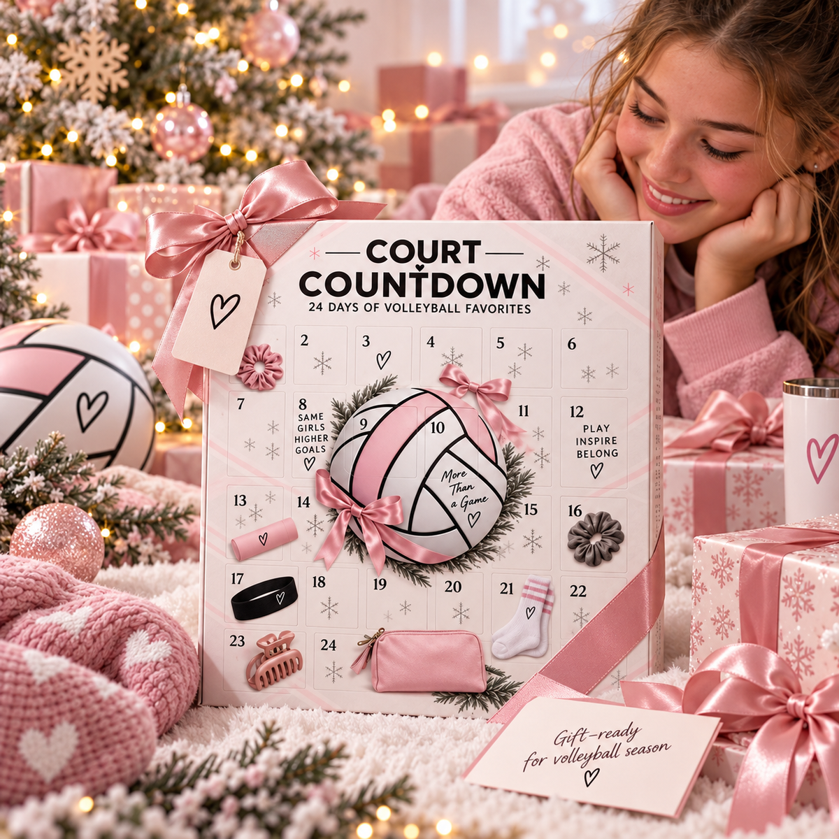 🏐 24-Day Volleyball Countdown Gift Box – Game-Day Favorites