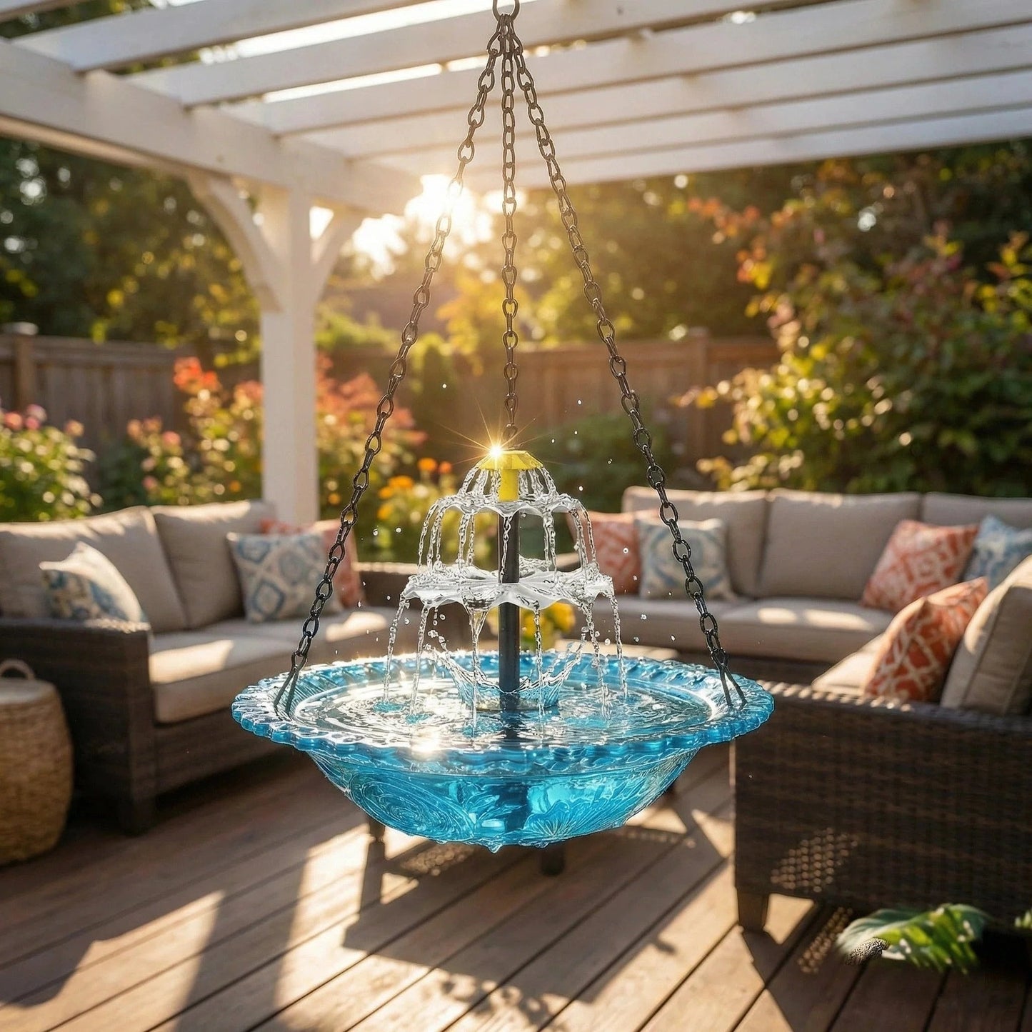 π₯π₯49% Off--Solar Cascade Hanging Bird Bath Fountain