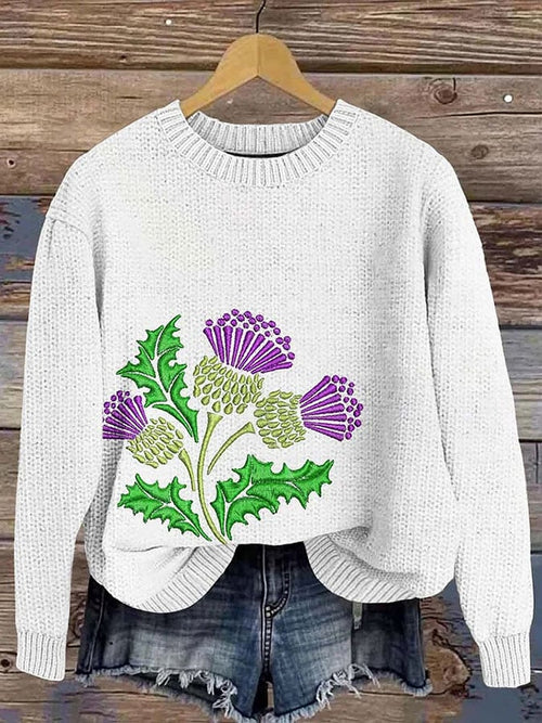 Women's Thistle Scottish Sweater