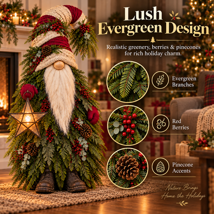 🏠Evergreen Star Gnome™ Lighted Christmas Woodland Decor