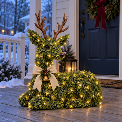 🦌Evergreen Reindeer Christmas Decoration