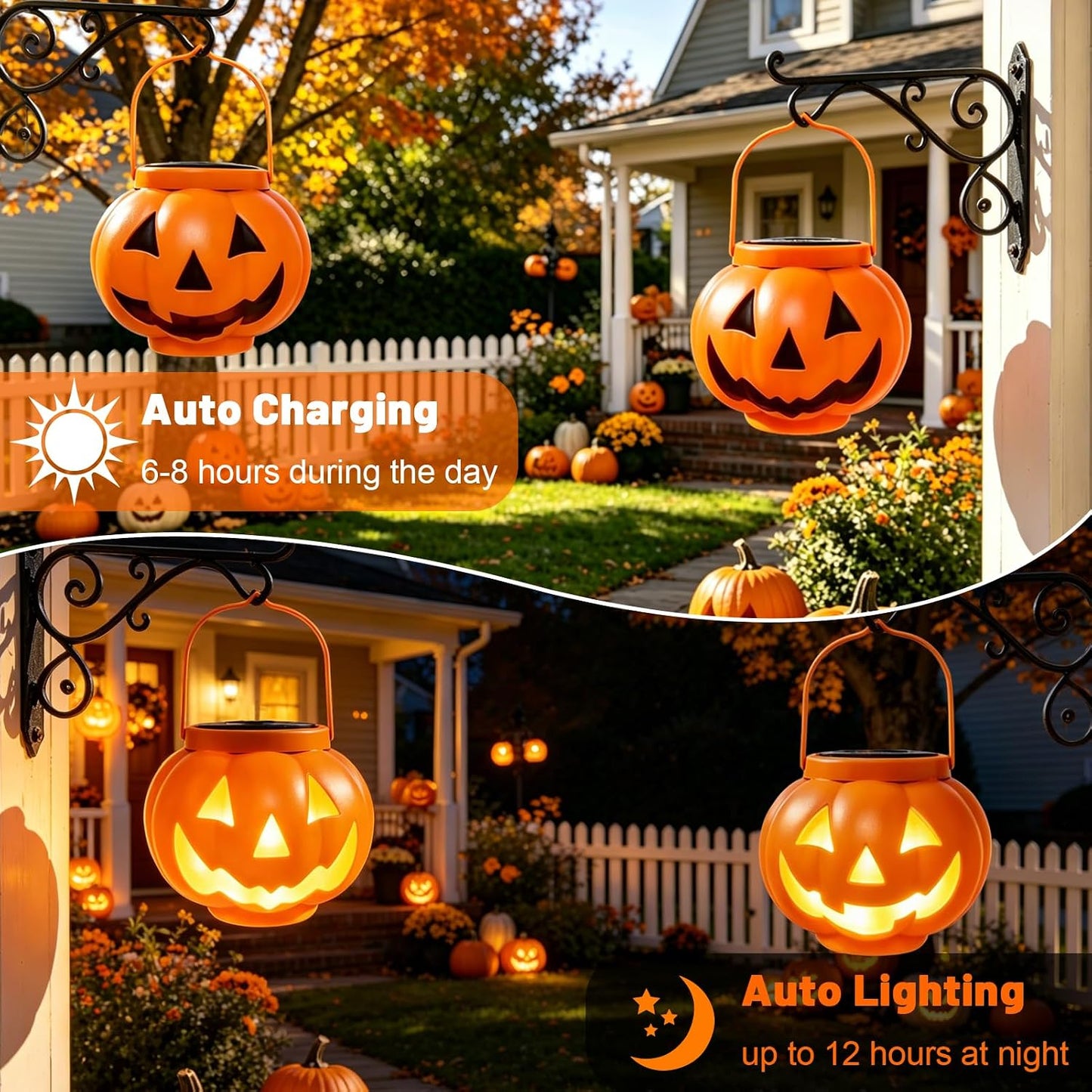 🎃Solar Halloween Pumpkin Lantern Outdoor Decor ✨