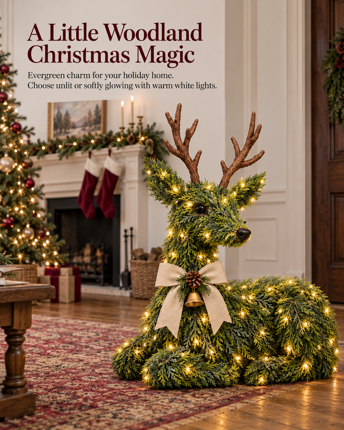 🦌Evergreen Reindeer Christmas Decoration