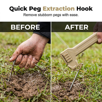 🔨⛺The All-in-One Camping Hammer with 8 Stakes