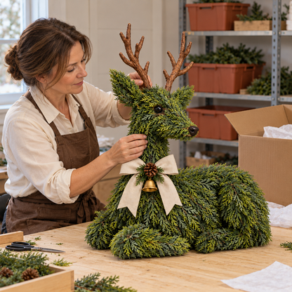🦌Evergreen Reindeer Christmas Decoration