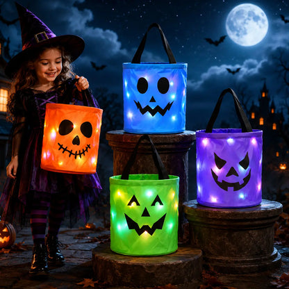 👻 Glow-in-the-Dark Halloween Candy Basket – LED Trick-or-Treat Bag👻