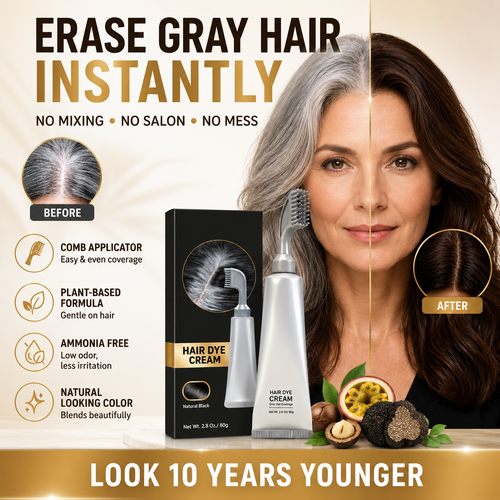 🔥 Limited Time Offer | Instant Gray Coverage Hair Dye Comb for Men & Women