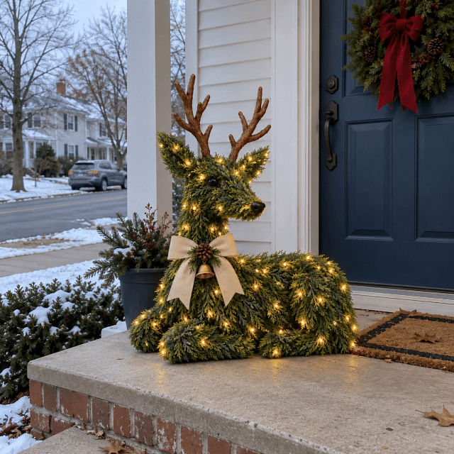 🦌Evergreen Reindeer Christmas Decoration
