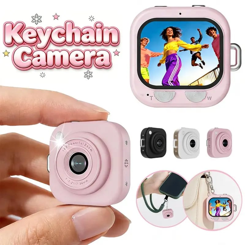 📷Mini Y2K Keychain Digital Camera – 64MP Retro Camera for Travel & Gifting