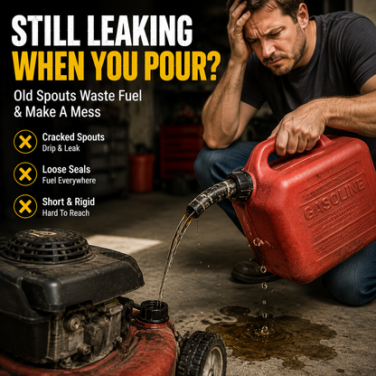 ⛽ Upgraded Gas Can Spout Replacement Kit | Stop Leaks & Pour Easier.
