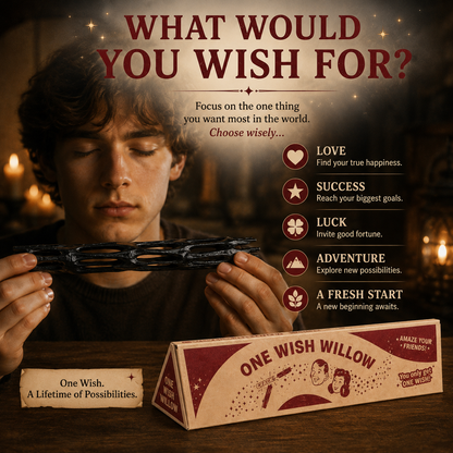 ✨ One Wish Willow – Breakable Mystery Wish Prop With Retro Gift Box
