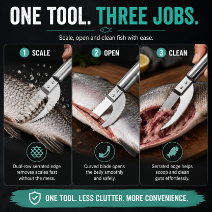 🔥 2026 Hot Sale 3-in-1 Fish Scaler & Cleaning Knife