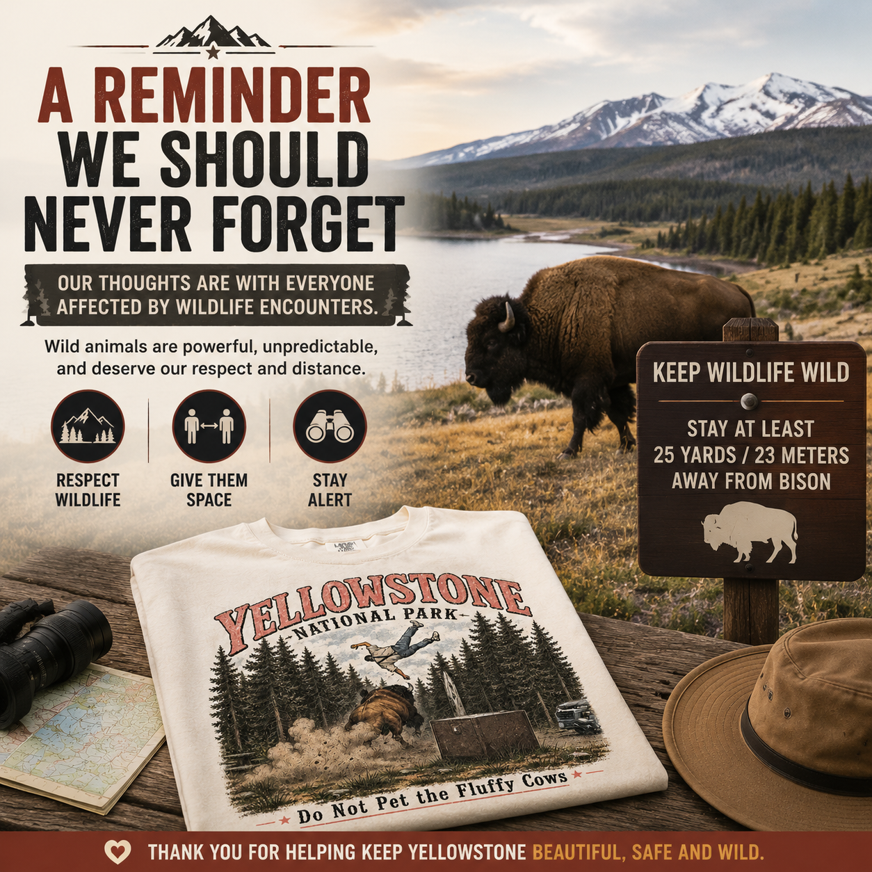 🌲Yellowstone Do Not Pet The Fluffy Cows Vintage Graphic T-Shirt