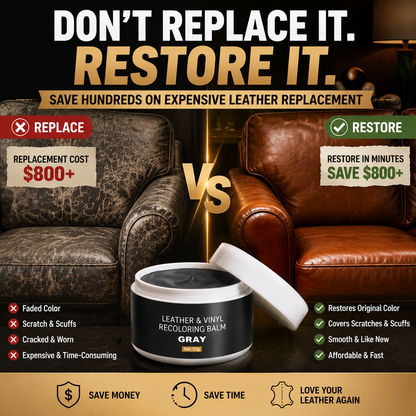 ✨Leather & Vinyl Recoloring Balm Kit – Restore Faded Seats, Sofas & Shoes