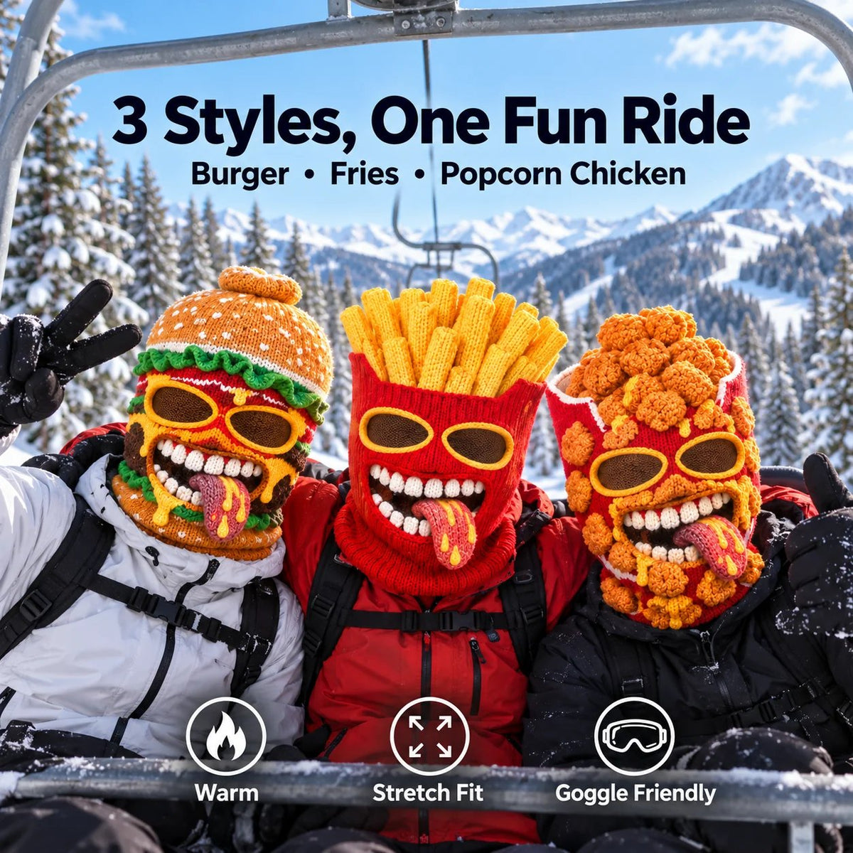 🍔🍟 Squad Goals! The Funniest Fast Food Ski Mask For Winter 2026! ⛷️❄️