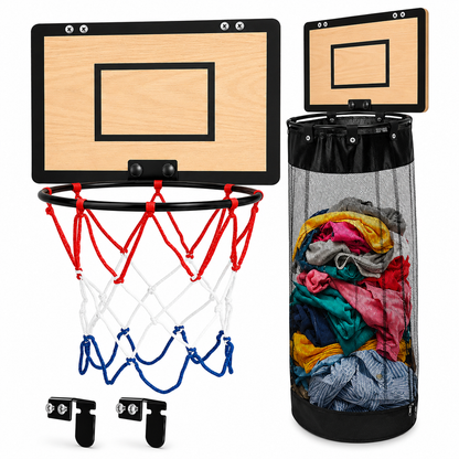 🏀Basketball Laundry Hamper – Over-the-Door Laundry Hoop for Kids' Rooms
