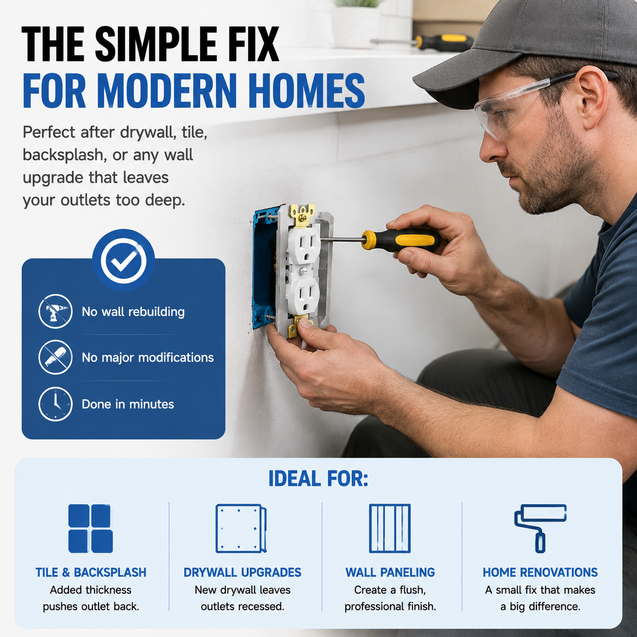 🔌 Outlet Leveling Spacers | Fix Loose & Recessed Outlets For A Flush Finish