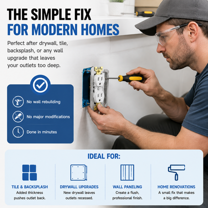 🔌 Outlet Leveling Spacers | Fix Loose & Recessed Outlets For A Flush Finish
