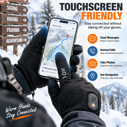 🔥 Rechargeable Heated Winter Gloves – Adjustable Warmth, Touchscreen & Outdoor Grip