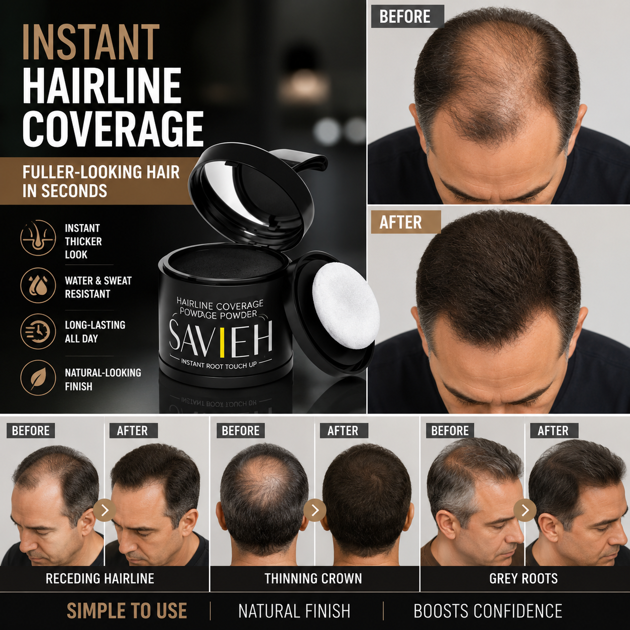 🔥 Hairline Powder ✨ Instantly Fuller Hair in Seconds! 💇‍♀️ Save Up to 50% Today!
