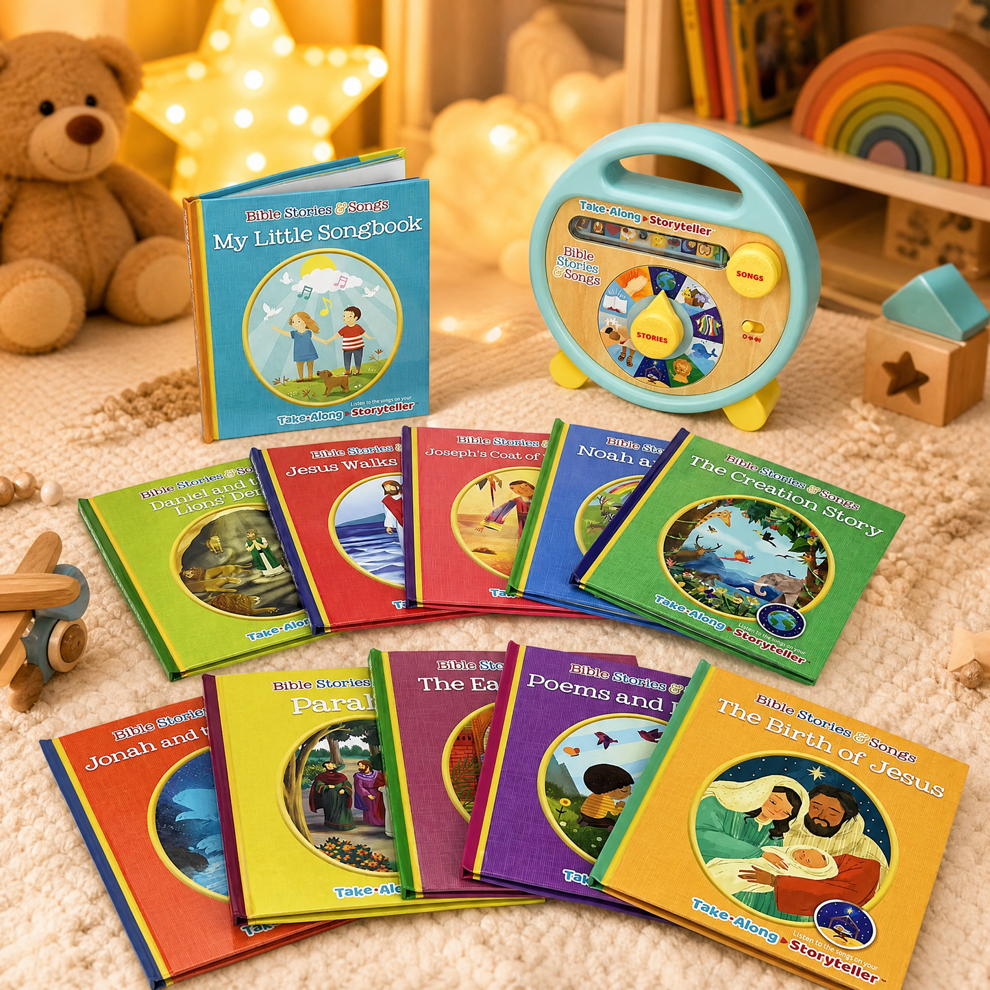 Bible Stories and Songs: Portable Electronic Player with 11 Books.