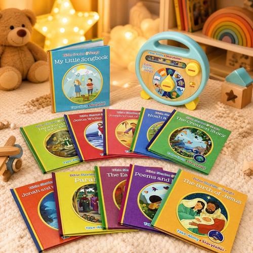😲Bible Stories and Songs: Portable Electronic Player with 11 Books