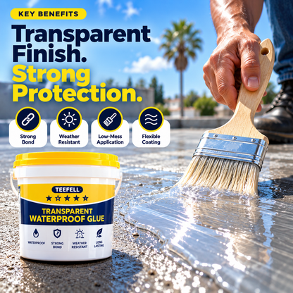💧Transparent Waterproof Repair Coating – Brush-On Roof, Concrete & Wall Seal