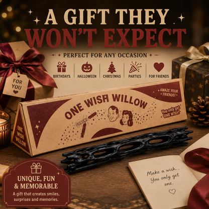 ✨ One Wish Willow – Breakable Mystery Wish Prop With Retro Gift Box