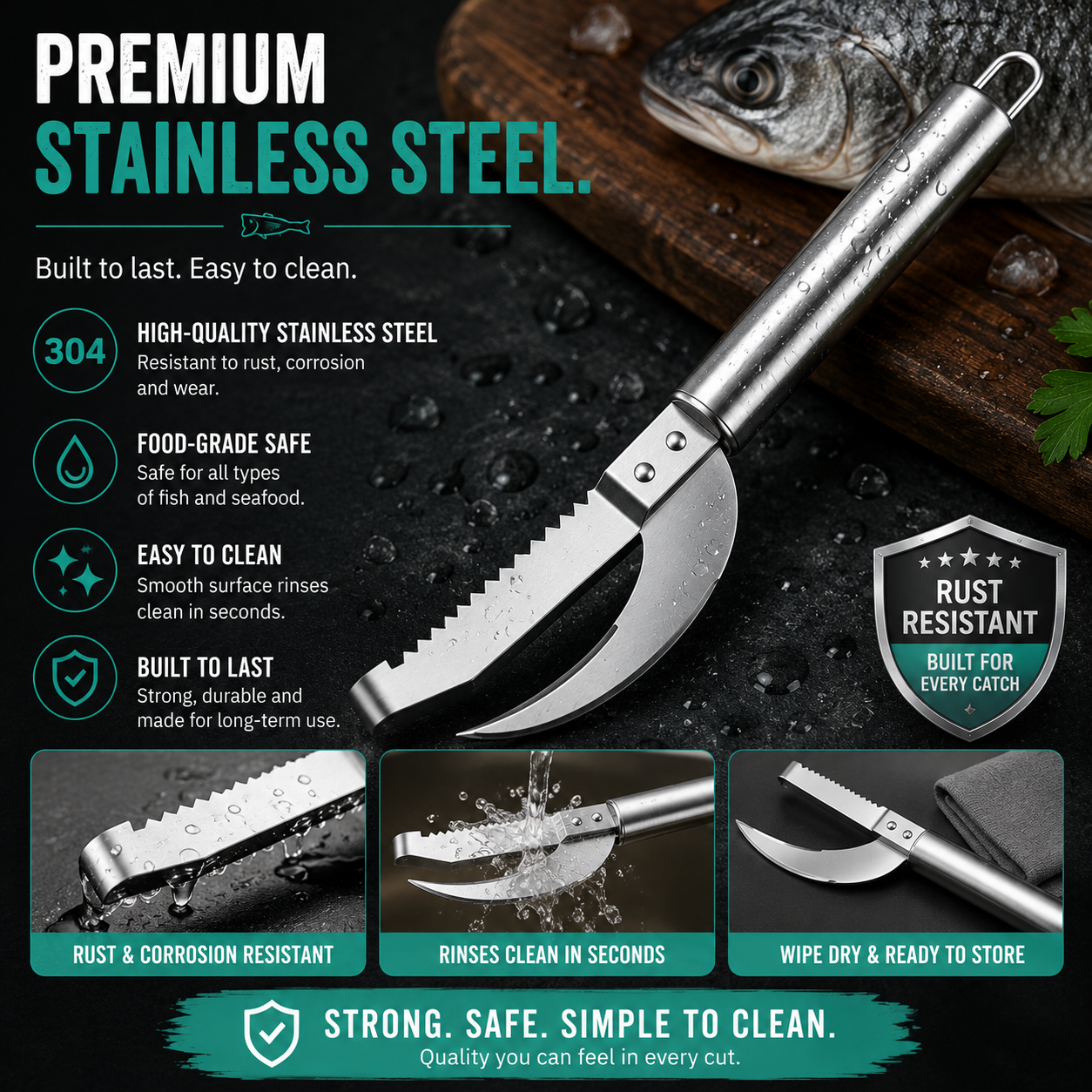 🔥 2026 Hot Sale 3-in-1 Fish Scaler & Cleaning Knife